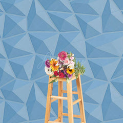 Aperturee - Aperturee Diamond Shape Blue Geo Abstract Textured Backdrop