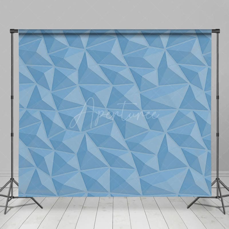 Aperturee - Aperturee Diamond Shape Blue Geo Abstract Textured Backdrop
