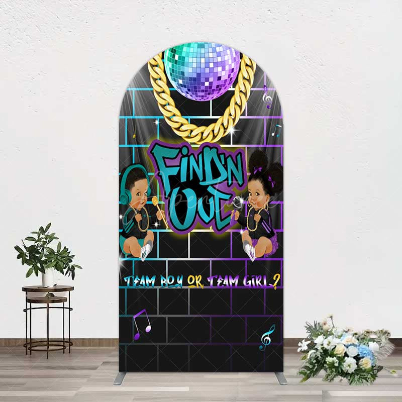 Aperturee Aperturee Disco Sparkle Findn Out Gender Reveal Arch Backdrop