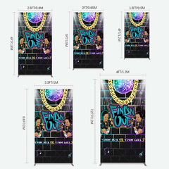 Aperturee Aperturee Disco Sparkle Findn Out Gender Reveal Rectangle Backdrop
