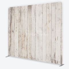 Aperturee - Aperturee Distressed Whitewashed Wood Plank Square Double-Sided Backdrop Rustic Farmhouse Style Photography Background