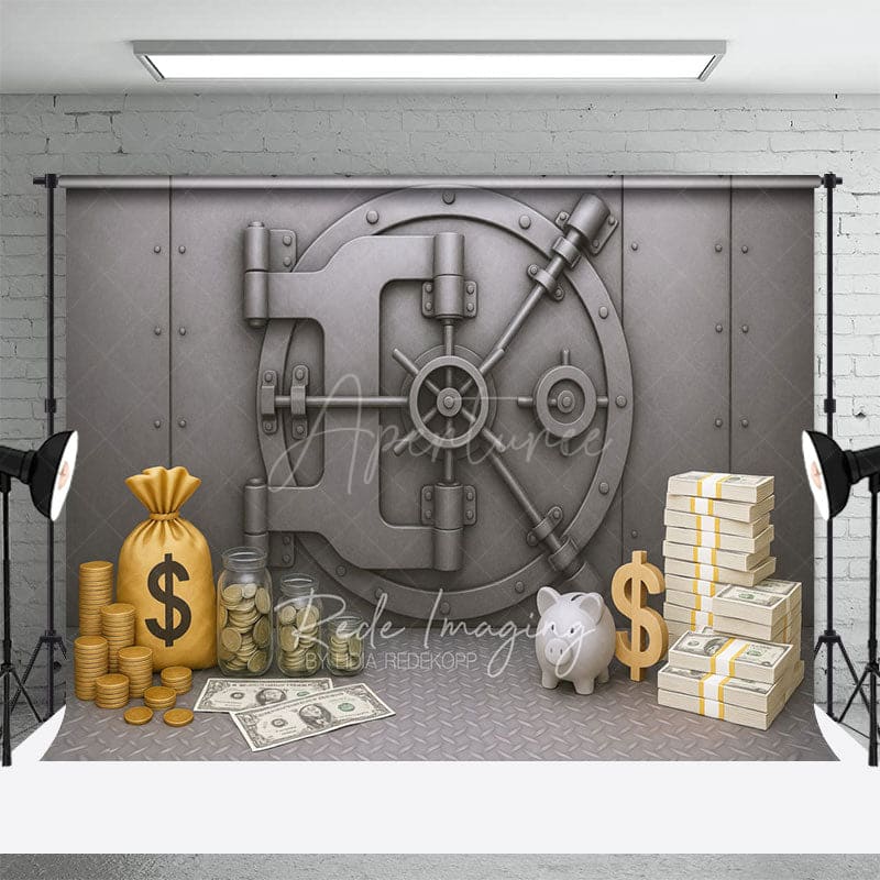 Aperturee - Aperturee Dollar Vault Rich Photography Cake Smash Backdrop