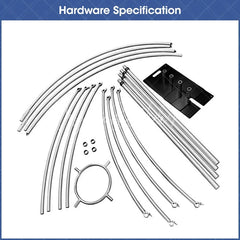 Lofaris Dome Canopy 10x10ft Pipe and Drape Stand Elegant Wedding Arch Frame Decorative Backdrop for Ceremony Party