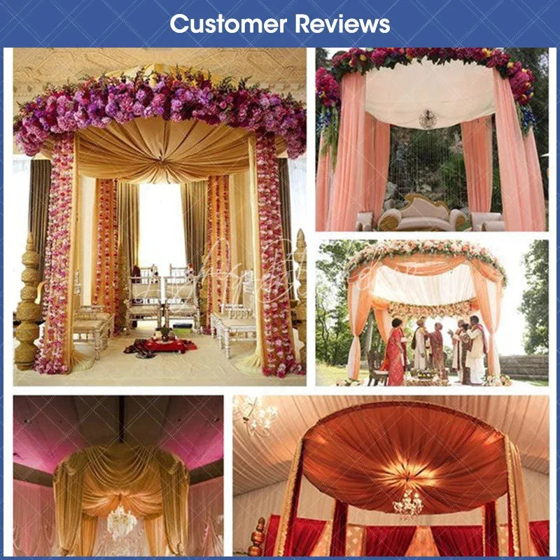 Lofaris Dome Canopy 10x10ft Pipe and Drape Stand Elegant Wedding Arch Frame Decorative Backdrop for Ceremony Party