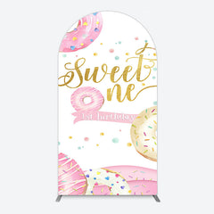 Aperturee - Aperturee Donuts Candyland Sweet One Birthday Arch Backdrop
