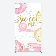 Aperturee - Aperturee Donuts Candyland Sweet One Birthday Rectangle Backdrop