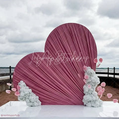 Lofaris Double Layer Side Heart Lying Stand for Party Decor Backdrop Wedding Scene Birthday