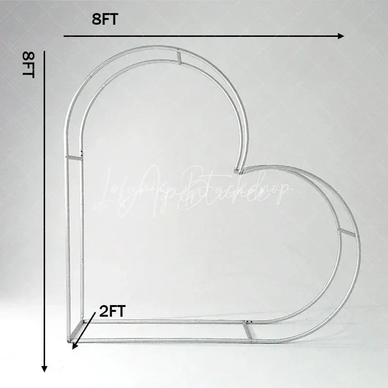 Lofaris Double Layer Side Heart Lying Stand for Party Decor Backdrop Wedding Scene Birthday