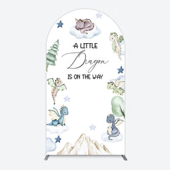 Aperturee - Aperturee Dragon On The Way Baby Shower Arch Backdrop