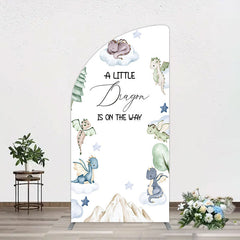 Aperturee - Aperturee Dragon On The Way Baby Shower Half Moon Arch Backdrop