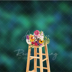 Aperturee - Aperturee Dreamy Abstract Green and Blue Bokeh Photography Backdrop Ethereal Forest Theme for Photo Studio Portraits