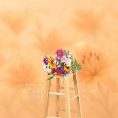 Aperturee - Aperturee Dreamy Floral Yellow Lily Vibe Photography Backdrop