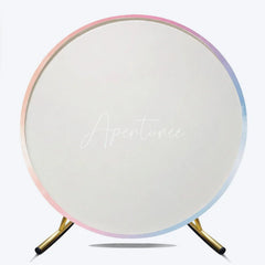 Aperturee - Aperturee Dreamy Pastel Cloud Gradient Round Backdrop Ethereal Pink Purple Blue Sky Photography Background