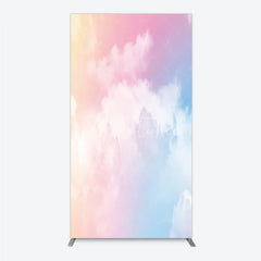 Aperturee - Aperturee Dreamy Pastel Gradient Cloud Rectangle Arch Backdrop Soft Sky Theme for Baby Shower and Birthday Party