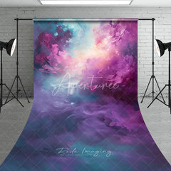 Aperturee - Aperturee Dreamy Purple and Pink Abstract Sweep Backdrop Artistic Cloud Texture for Portrait Photography Soft Ethereal Decor