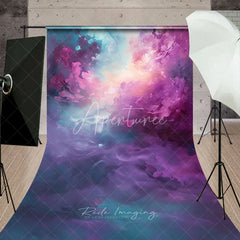 Aperturee - Aperturee Dreamy Purple and Pink Abstract Sweep Backdrop Artistic Cloud Texture for Portrait Photography Soft Ethereal Decor