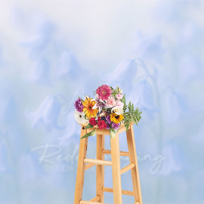 Aperturee - Aperturee Dreamy Purple Bell Flowers Lovely Photo Backdrop