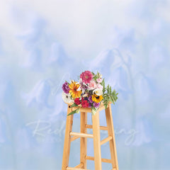 Aperturee - Aperturee Dreamy Purple Bell Flowers Lovely Photo Backdrop