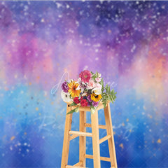Aperturee - Aperturee Dreamy Purple Pink Blue Abstract Watercolor Photography Backdrop Colorful Splatter Art for Studio Portrait