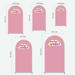 Aperturee Aperturee Dusty Rose Girls World Birthday Arch Backdrop