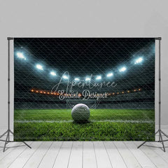Aperturee - Aperturee Dynamic Soccer Stadium Night Game Backdrop Bright Field Lights Sports Photography Birthday Party Decor
