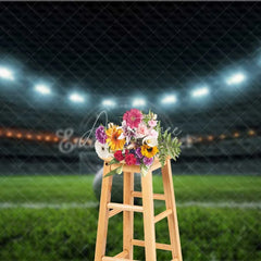 Aperturee - Aperturee Dynamic Soccer Stadium Night Game Backdrop Bright Field Lights Sports Photography Birthday Party Decor