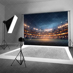 Aperturee - Aperturee Dynamic Sports Stadium Night Lights Backdrop Energetic Field Photography Event Party Decor