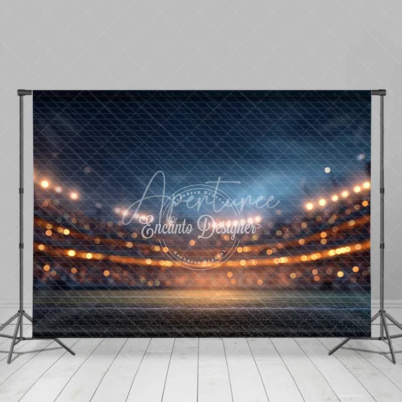 Aperturee - Aperturee Dynamic Sports Stadium Night Lights Backdrop Energetic Field Photography Event Party Decor