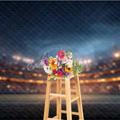 Aperturee - Aperturee Dynamic Sports Stadium Night Lights Backdrop Energetic Field Photography Event Party Decor