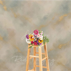 Aperturee - Aperturee Elegant Abstract Gold Textured Photography Backdrop Light Blue and Beige Artistic Studio Prop