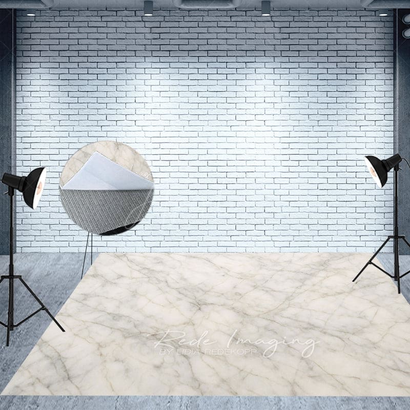 Aperturee - Aperturee Elegant Abstract Marble Photo Fabric Floor Backdrop
