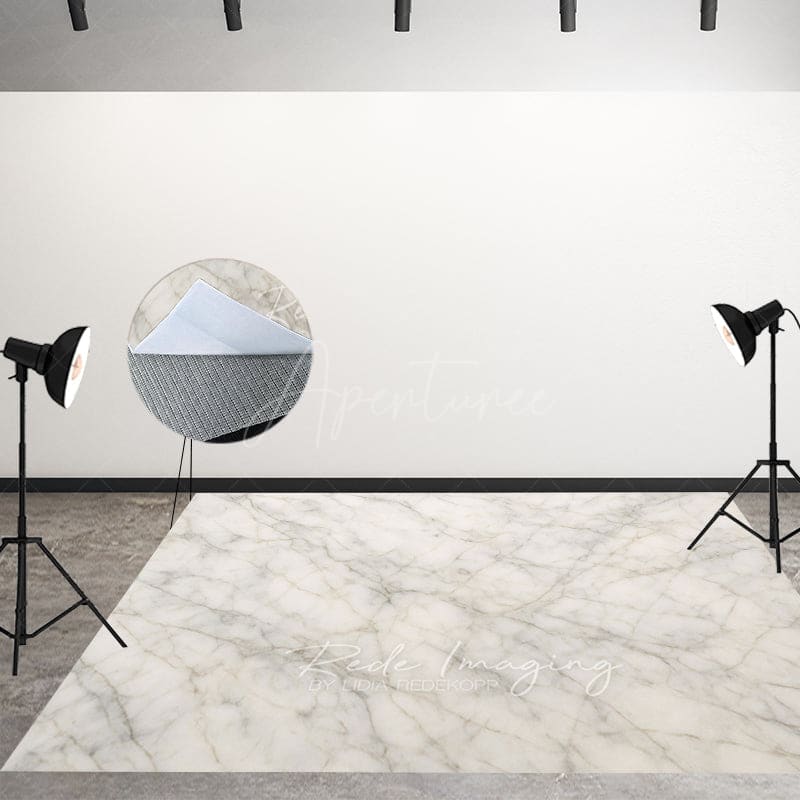 Aperturee - Aperturee Elegant Abstract Marble Photo Fabric Floor Backdrop