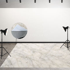 Aperturee - Aperturee Elegant Abstract Marble Photo Fabric Floor Backdrop