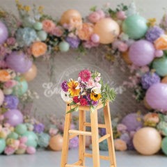 Aperturee - Aperturee Elegant Floral Balloon Arch Wedding Photo Backdrop