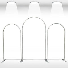 Aperturee - Aperturee Elegant Floral Wedding Arch 3 Piece Frame Set Chiara Backdrop Stand Ceremony Party Decor Kit