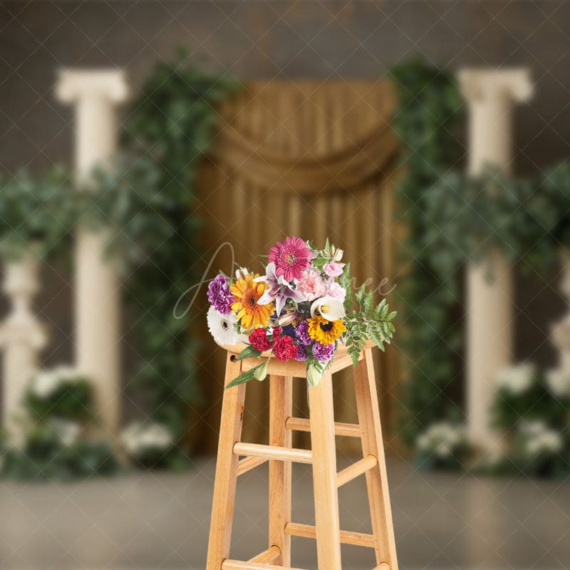 Aperturee - Aperturee Elegant Greek Architecture Boho Wedding Backdrop