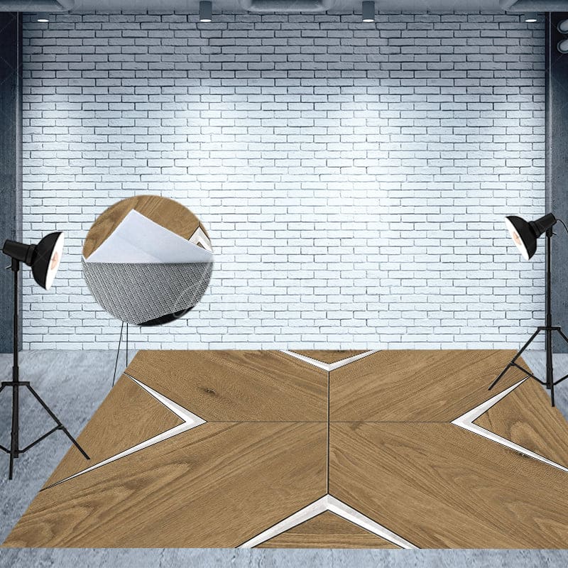 Aperturee - Aperturee Elegant Headboard Sweet Wooden Rug Combo Set Backdrop