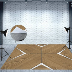 Aperturee - Aperturee Elegant Headboard Sweet Wooden Rug Combo Set Backdrop