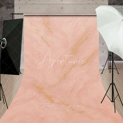 Aperturee - Aperturee Elegant Peach Pink and Gold Veins Abstract Textured Sweep Backdrop Luxurious Marble Pattern Photography Background