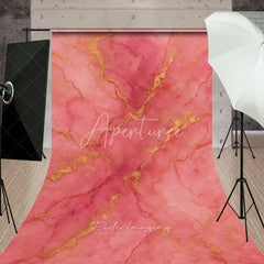 Aperturee - Aperturee Elegant Pink and Gold Marble Texture Abstract Sweep Backdrop Luxurious Artistic Photography Decor