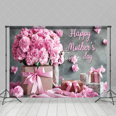 Aperturee - Aperturee Elegant Pink Floral Gifts Happy Mothers Day Backdrop