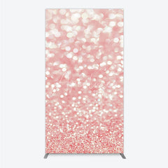 Aperturee - Aperturee Elegant Pink Glitter Bokeh Sparkling Rectangle Arch Backdrop Shimmering Festive Party Decoration Background