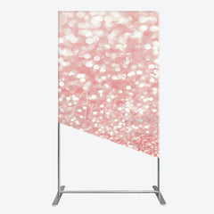 Aperturee - Aperturee Elegant Pink Glitter Bokeh Sparkling Rectangle Arch Backdrop Shimmering Festive Party Decoration Background