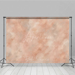Aperturee - Aperturee Elegant Rose Gold Abstract Brushstroke Photography Backdrop Artistic Textured Studio Portrait Background