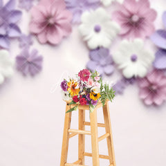 Aperturee - Aperturee Elegant Soft Color Flowers Natural Pink Backdrop