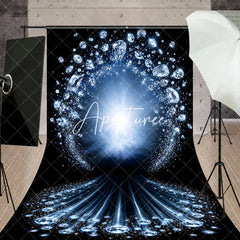 Aperturee - Aperturee Elegant Sparkling Diamonds and Radiant Light Sweep Backdrop Luxury Glittering Party Photography Background