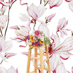 Aperturee - Aperturee Elegant White Red Floral Fine Art Photo Backdrop