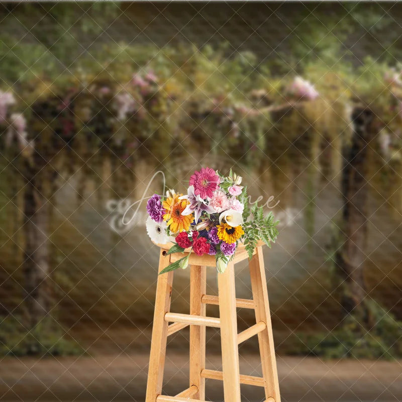 Aperturee - Aperturee Enchanted Forest Arch Backdrop Magical Woodland Trees Photo Prop Fairy Tale Garden for Wedding or Party