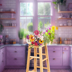 Aperturee - Aperturee European Style White Kitchen Photography Backdrop