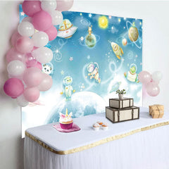 Aperturee - Aperturee Exploring Interstellar Animals Birthday Backdrop
